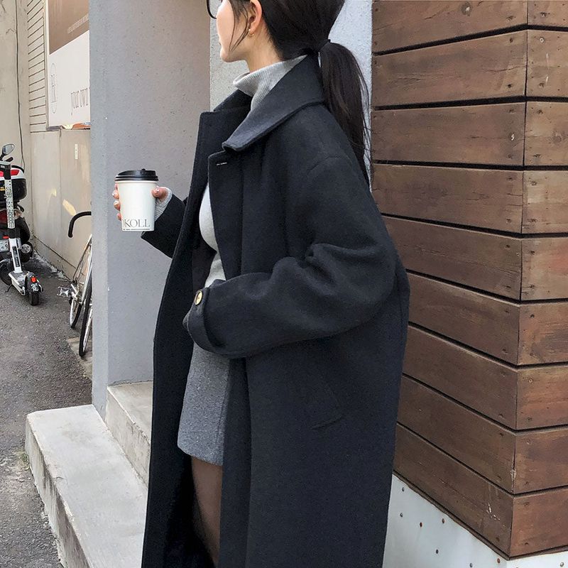 [BELLIDE MADE] Euriphyan Hidden Oversized Fit Single Long Coat