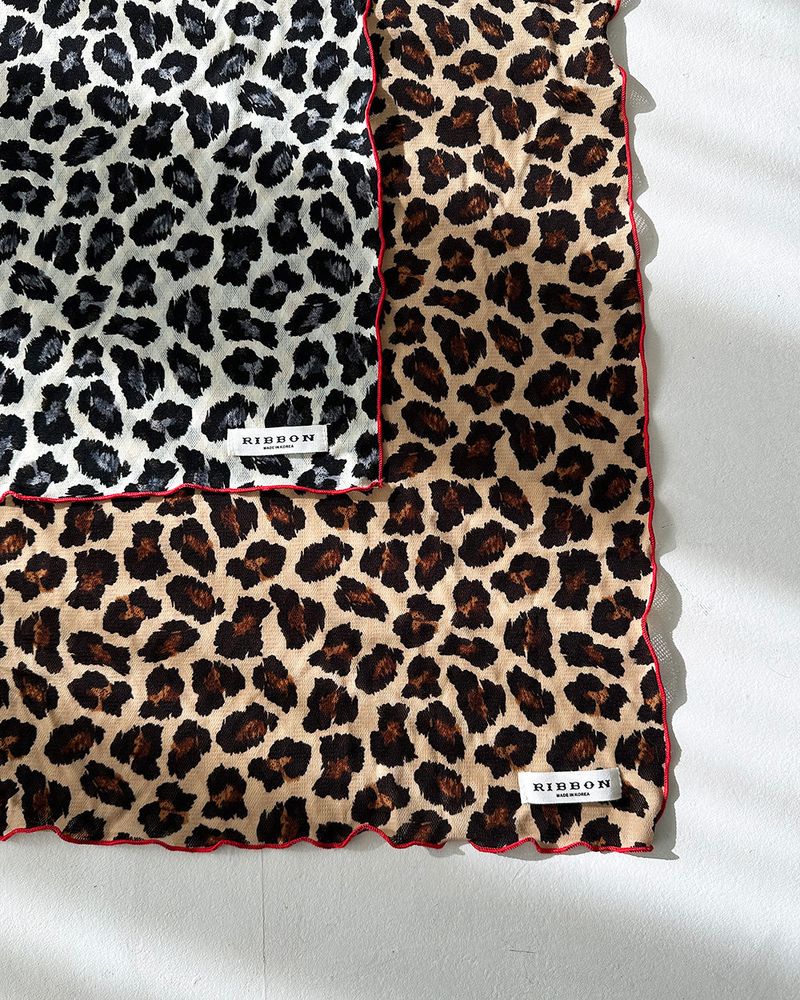 Leopard Tube Top Layered Scarf