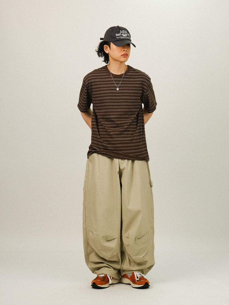 EN Rip-stop Carpenter Banding Parachute Pants