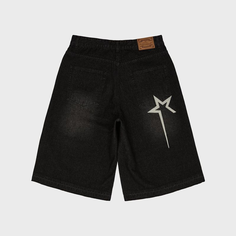 Western Stud Bermuda Denim Pants