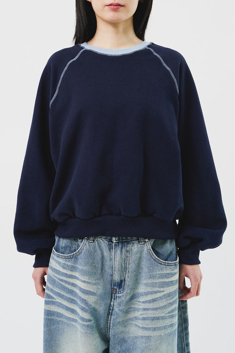 (W) Lon Stitch Warm Sweatshirt (2color)