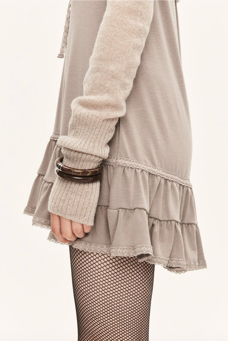 Angel shawl bolero - beige gray 