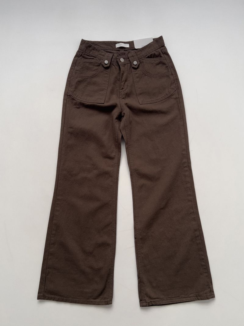 818 Cotton Bootcut Wide Pants