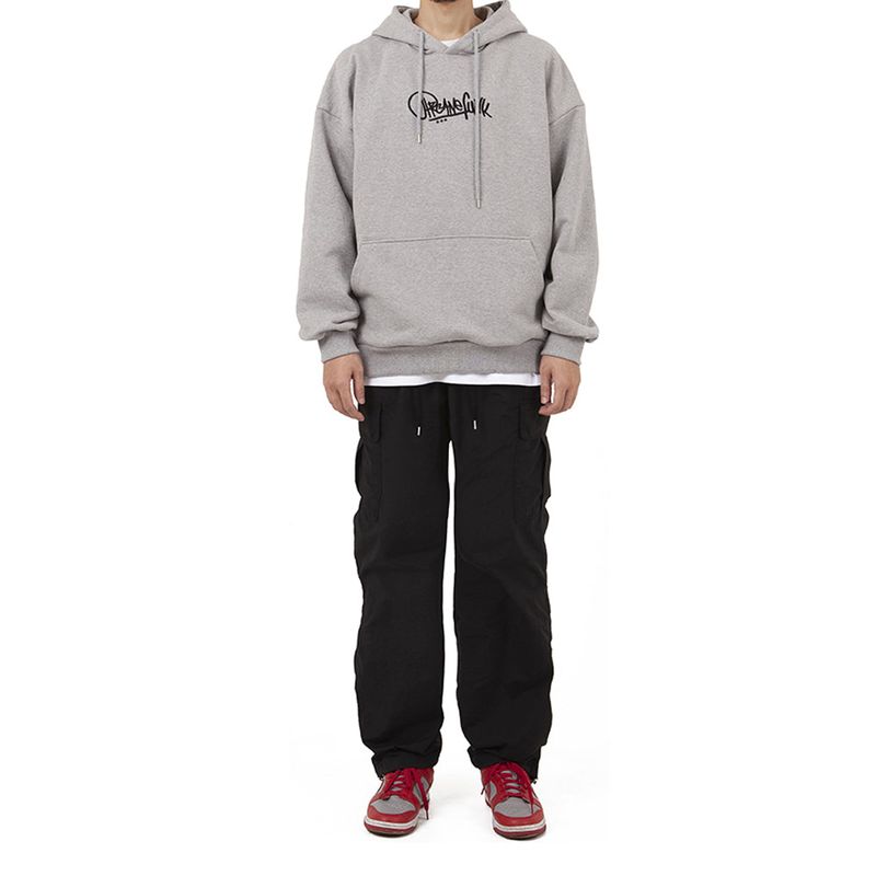 EMB LOGO HOODIE gray