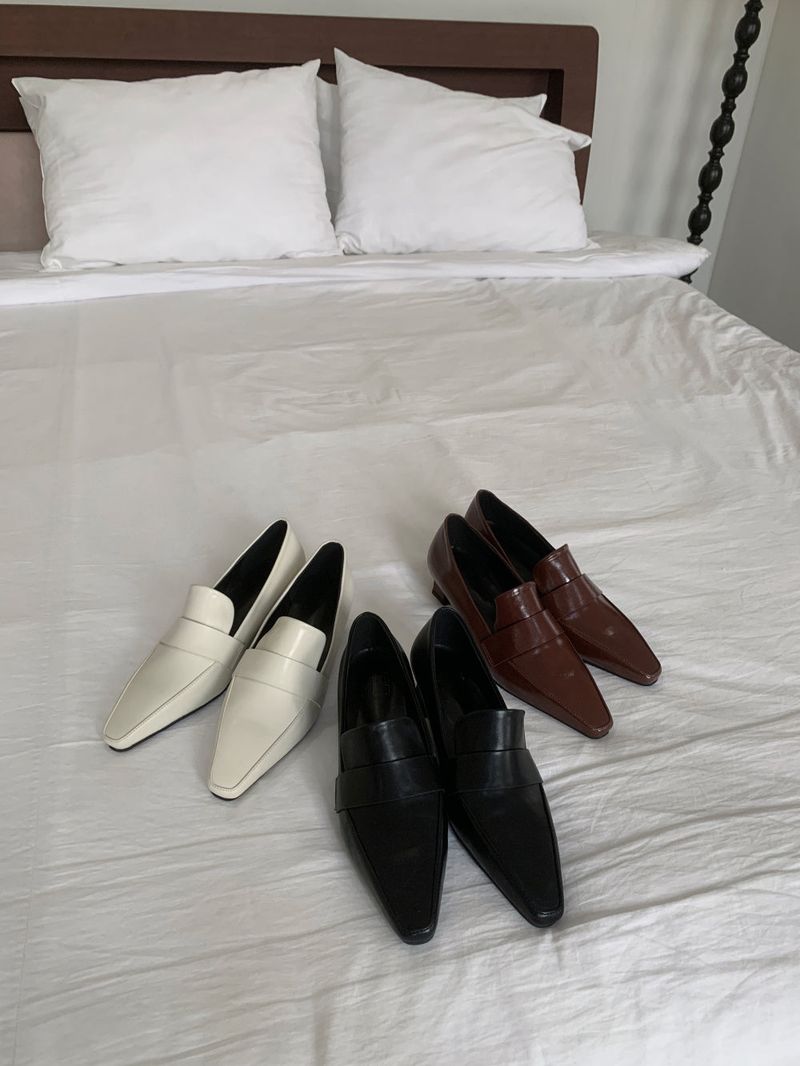 Kitten Slim Line Stiletto Mid Flat Loafers