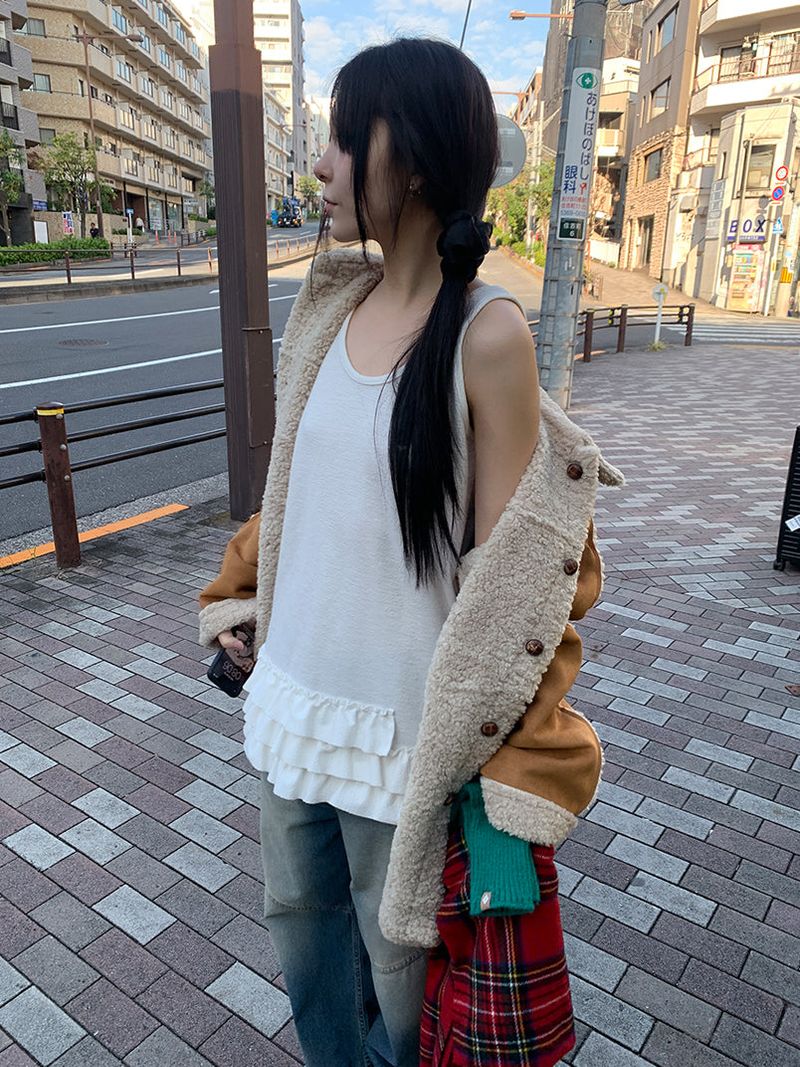 FRILL MINI SLEEVELESS DRESS (3C)