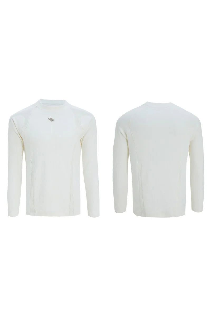 Ribbed Cotton Leather Patch Tee