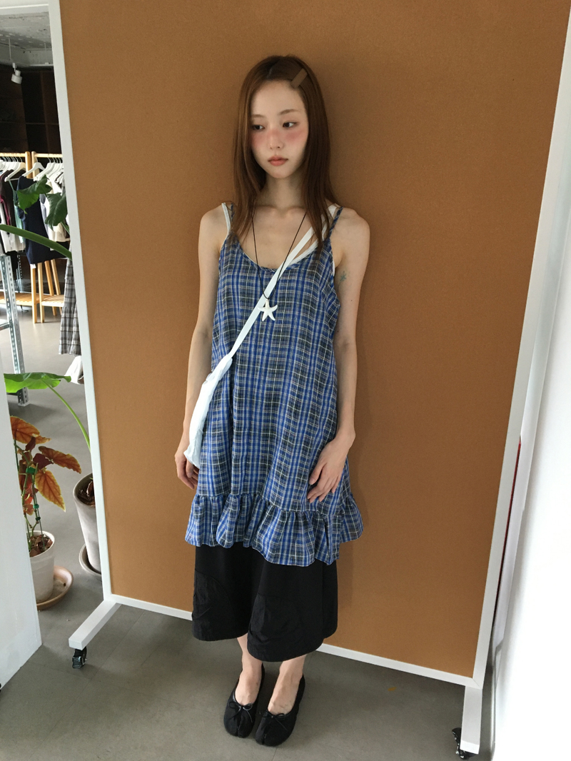 Tartan frill check dress (2color)