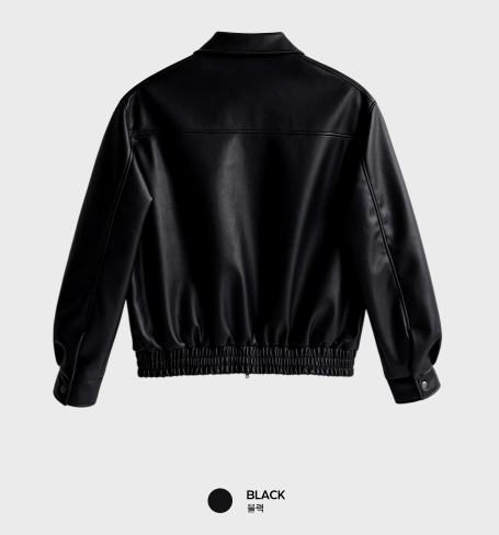 [ In-house ] Deep Black Premium Western Leather Blouson