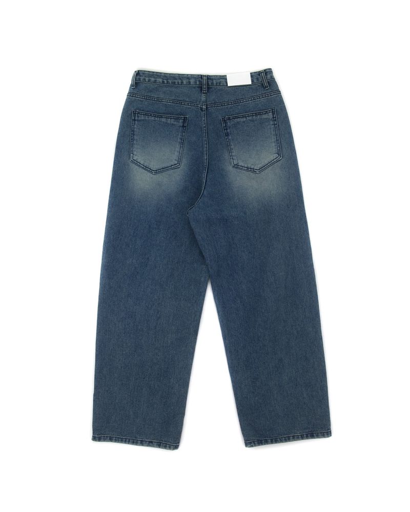 Sleek Curved Denim Pants (2 Colors)