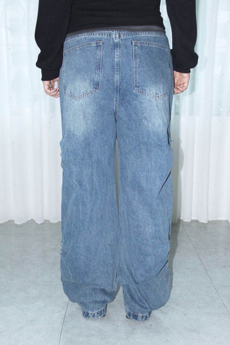 Stud Side Pintuck Wide Pants (2colors)