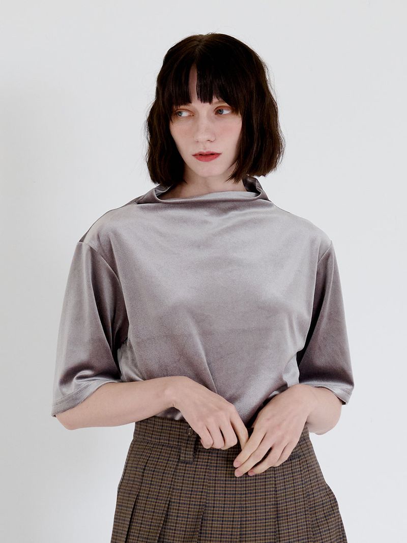 LETOILE（レトワール）の「VELVET MOCK NECK SHIRING TOP（Tops）」