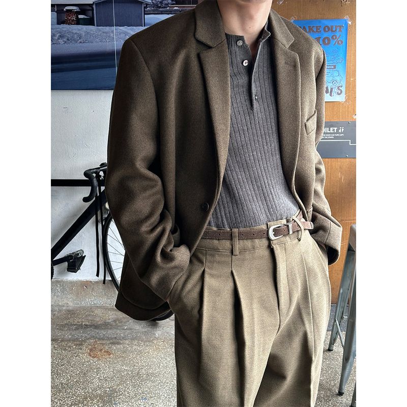 [Wool 80] Wool overfit blazer(3color)