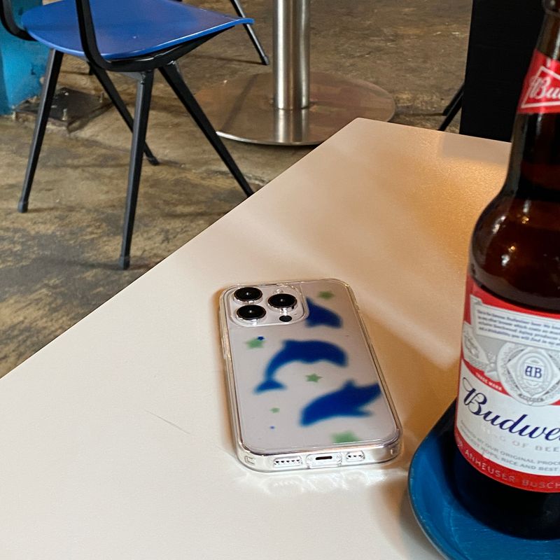 summer dolphin jelly hard case