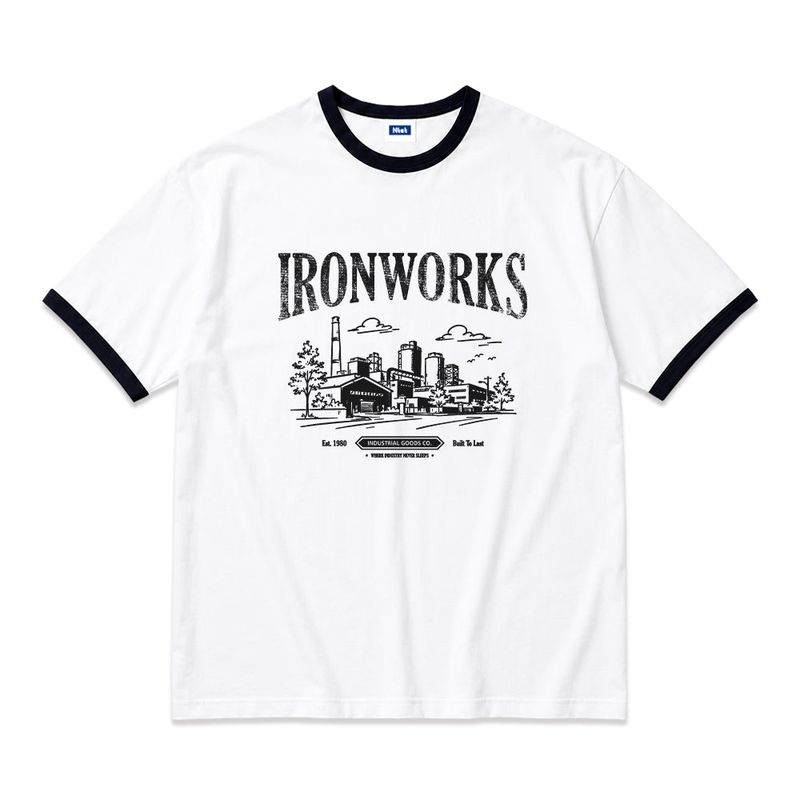 ironworks overfit ringer t-shirt (2color)