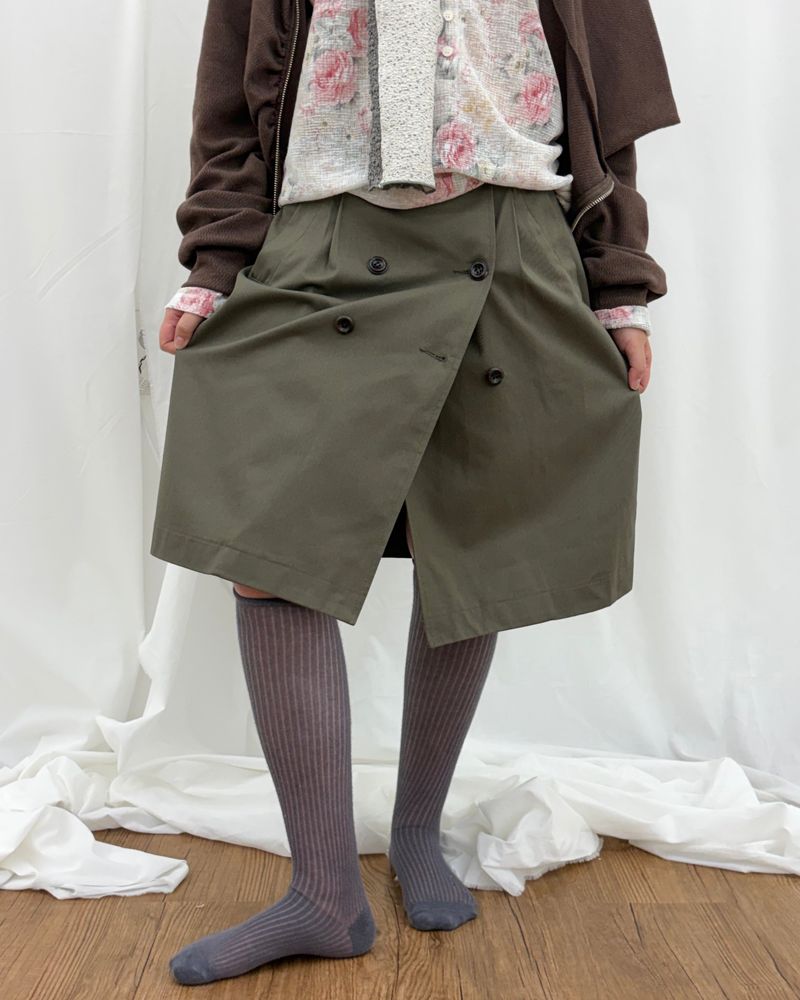 Hazy Button Skirt (2colors)