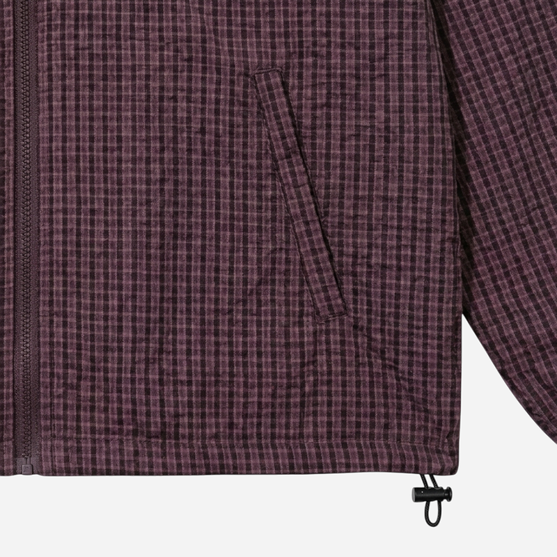 Burnt Check Hood Windbreaker