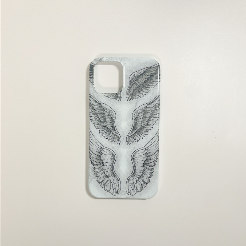 [MADE] wings matt hard phone case (matt/black)