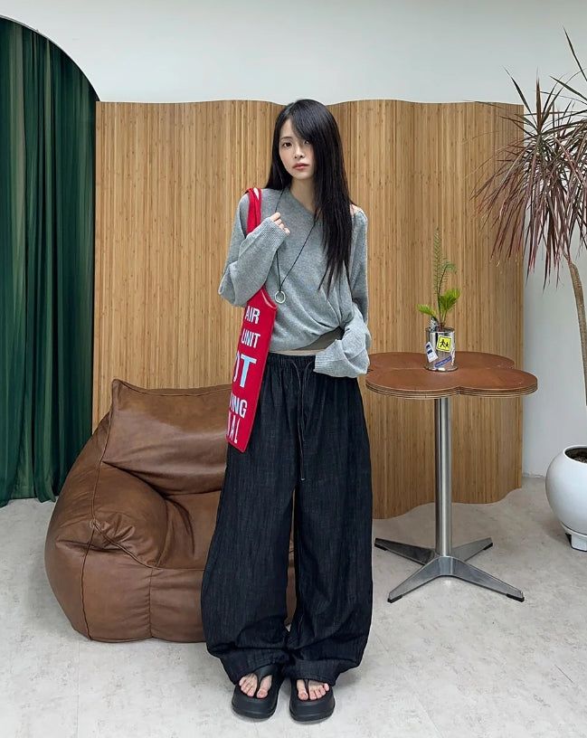 Ed Linen Wide Banding Denim