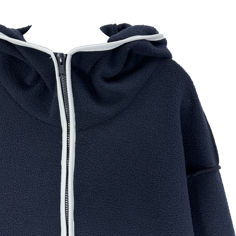 reverse elbow fleece zip-up