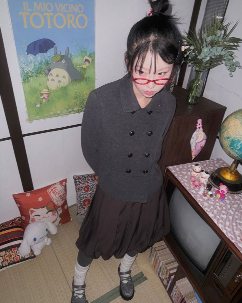 (2color) Classic Wool-Like Short Jacket