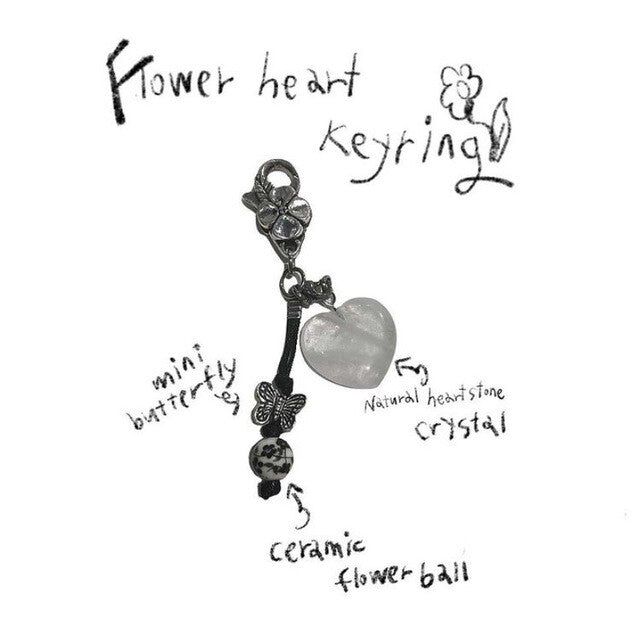 PINCUNOMARU(ピンクノマル)の「Flower heart keyring(Toys/Key Holders)」