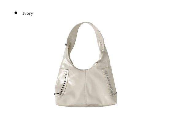 Lexi Studded Leather Bobu Shoulder Bag