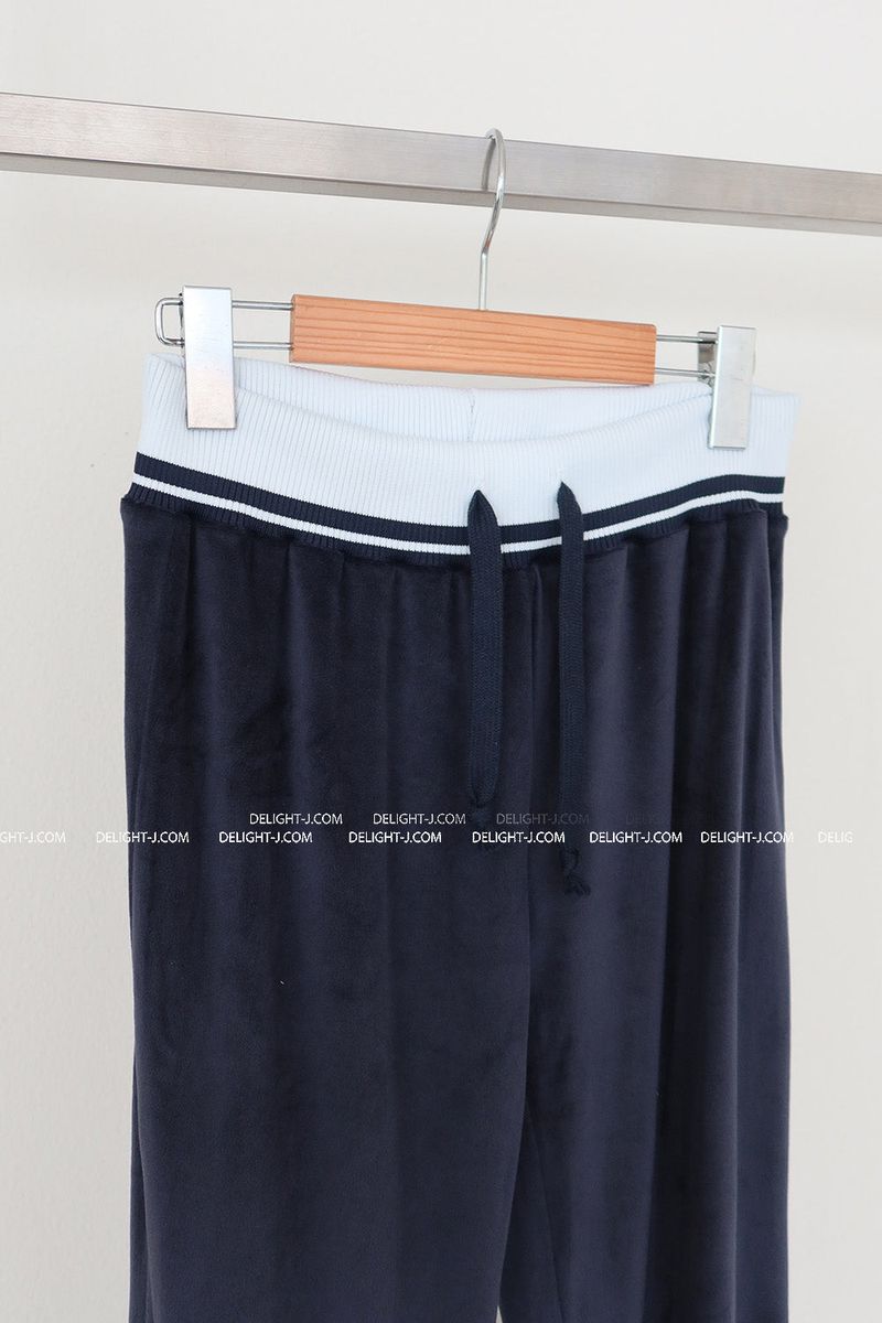 Velvet Coloring Sweats Wide Pants