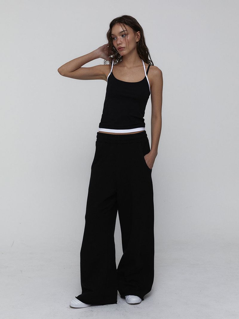 Layered Halter Top_Black