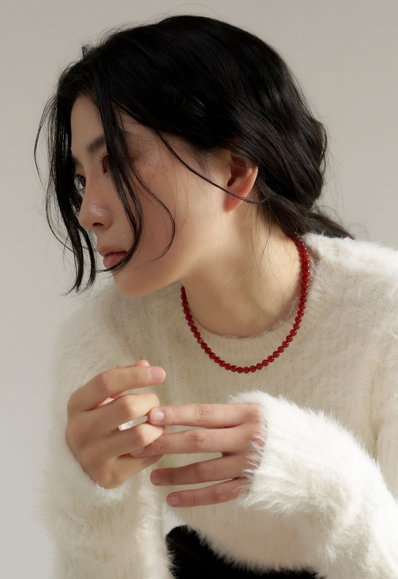 red onyx necklace