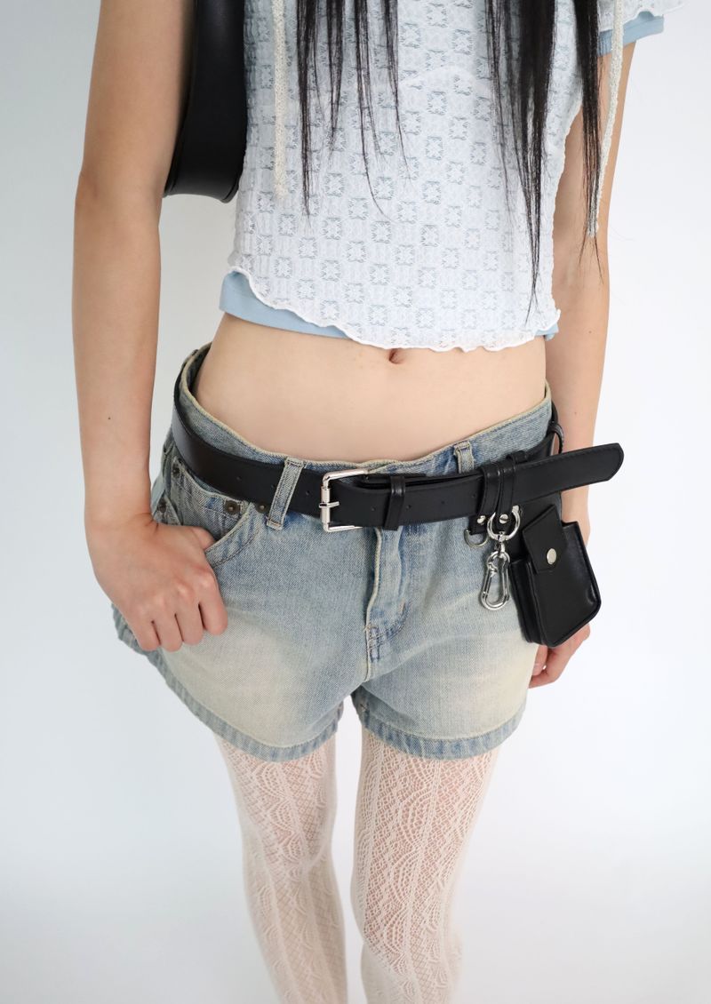 Basic Washed Short Denim Shorts
