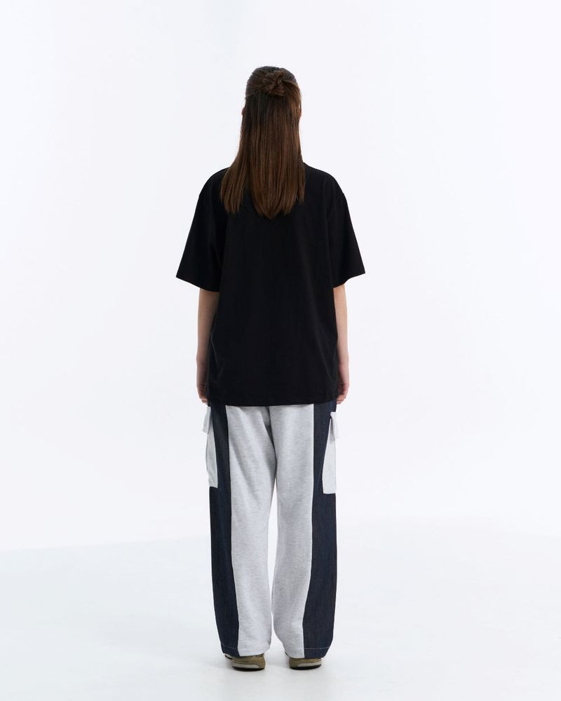 BASIC LOGO HALF T (Black, White) 