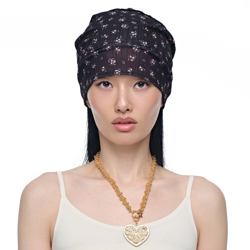 FLORAL EASY LONG BEANIE