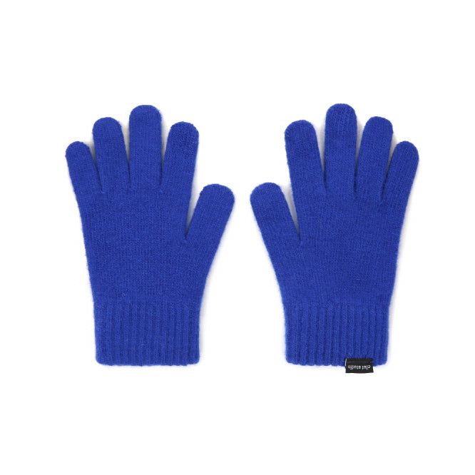0 5 ghost wool knit gloves - BLUE