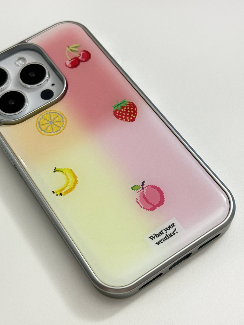 tiny weather（タイニーウェザー）の「fruit positioning map epoxy silver case（Smartphone Accessories）」