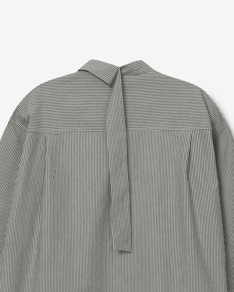 Oxpord drop tie shirts [stripe BLACK]