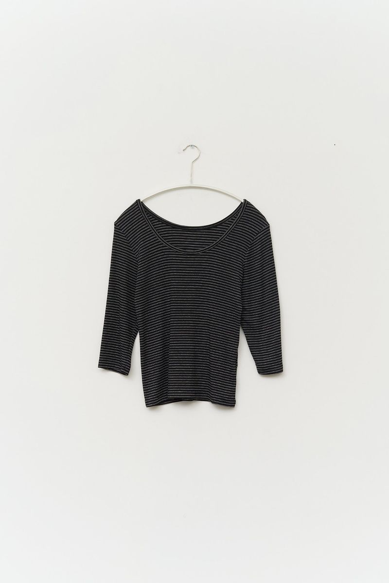 (W) Ash Striped Top