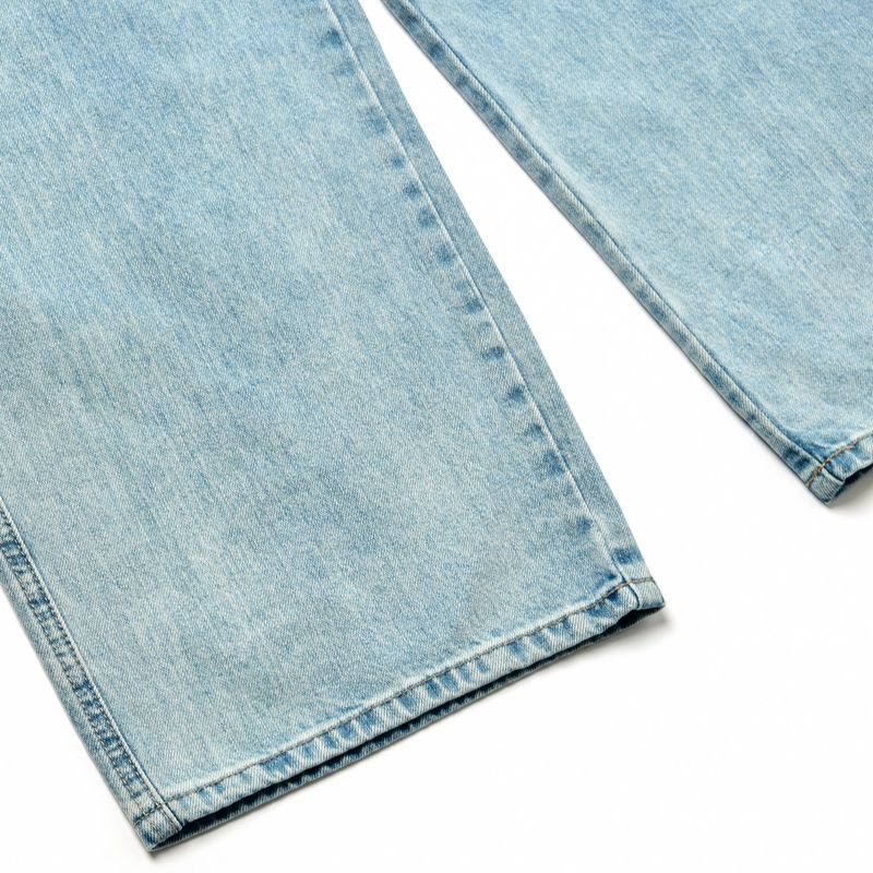 BANDING WIDE DENIM PANTS LIGHT BLUE