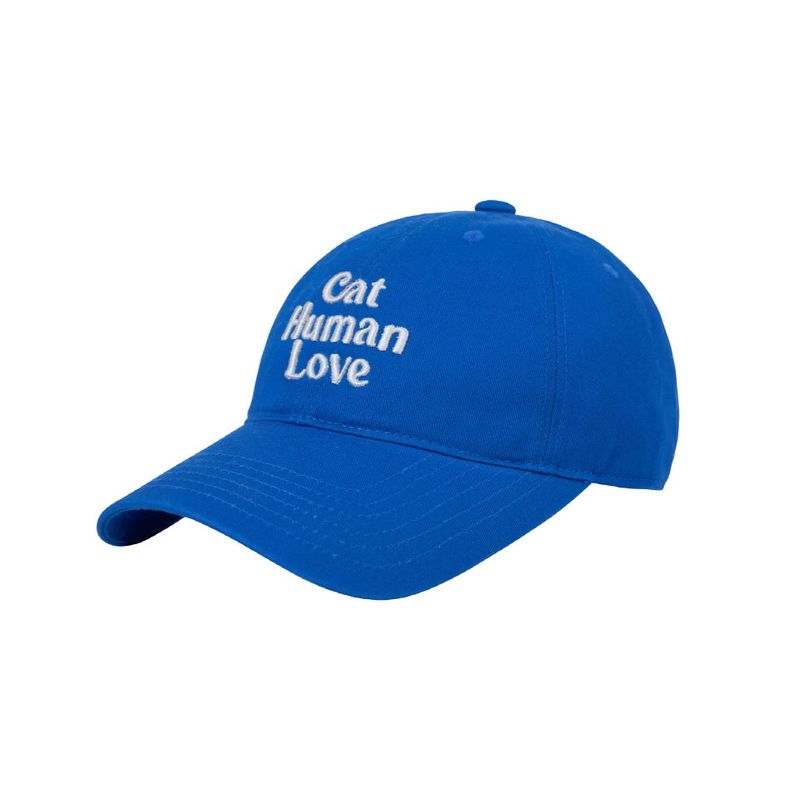 Human & Cat(ヒューマン&キャット)の「CAT HUMAN LOVE BALL CAP_INK BLUE(Hats)」