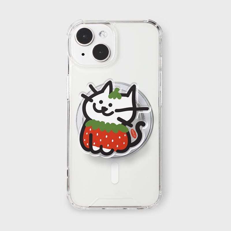 murmursroom（マーマーズルーム）の「ストロベリーキャットmagsafeスマホグリップ（スマホグッズ/小物）」