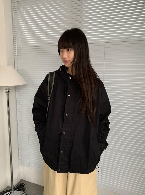 BAON（バオン）の「[unisex] Caranne Color Matching Hood Bomber Jacket（Jackets/Outerwear）」