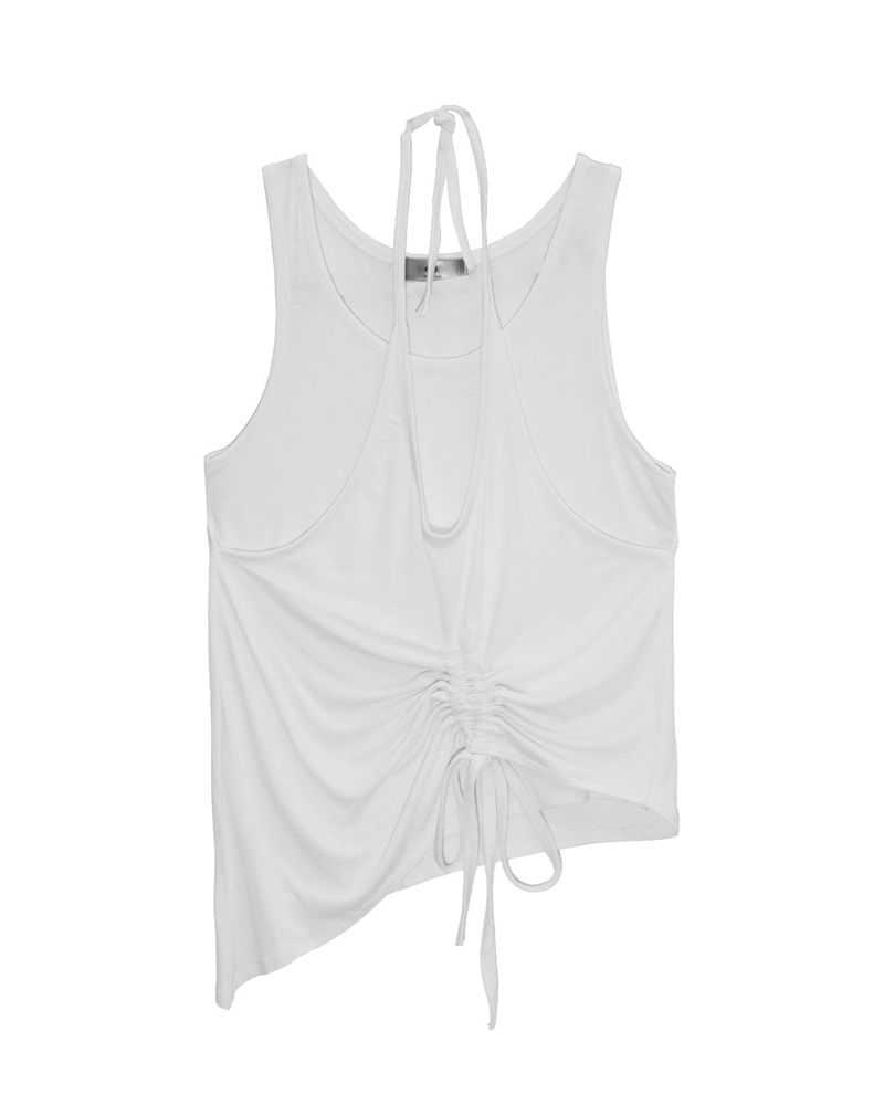 WOOHWA（ウファ）の「DRAWSTRING TWIST SLEEVELESS（Tops）」