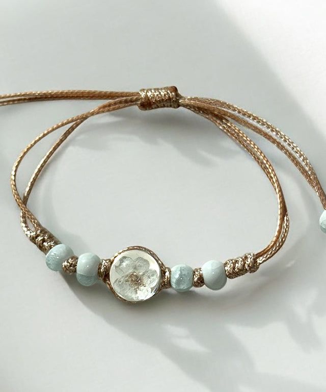 white flower bracelet