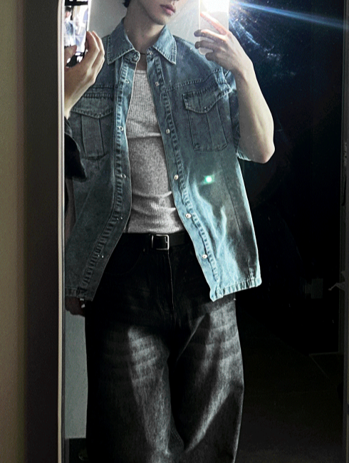 Dart denim shirt