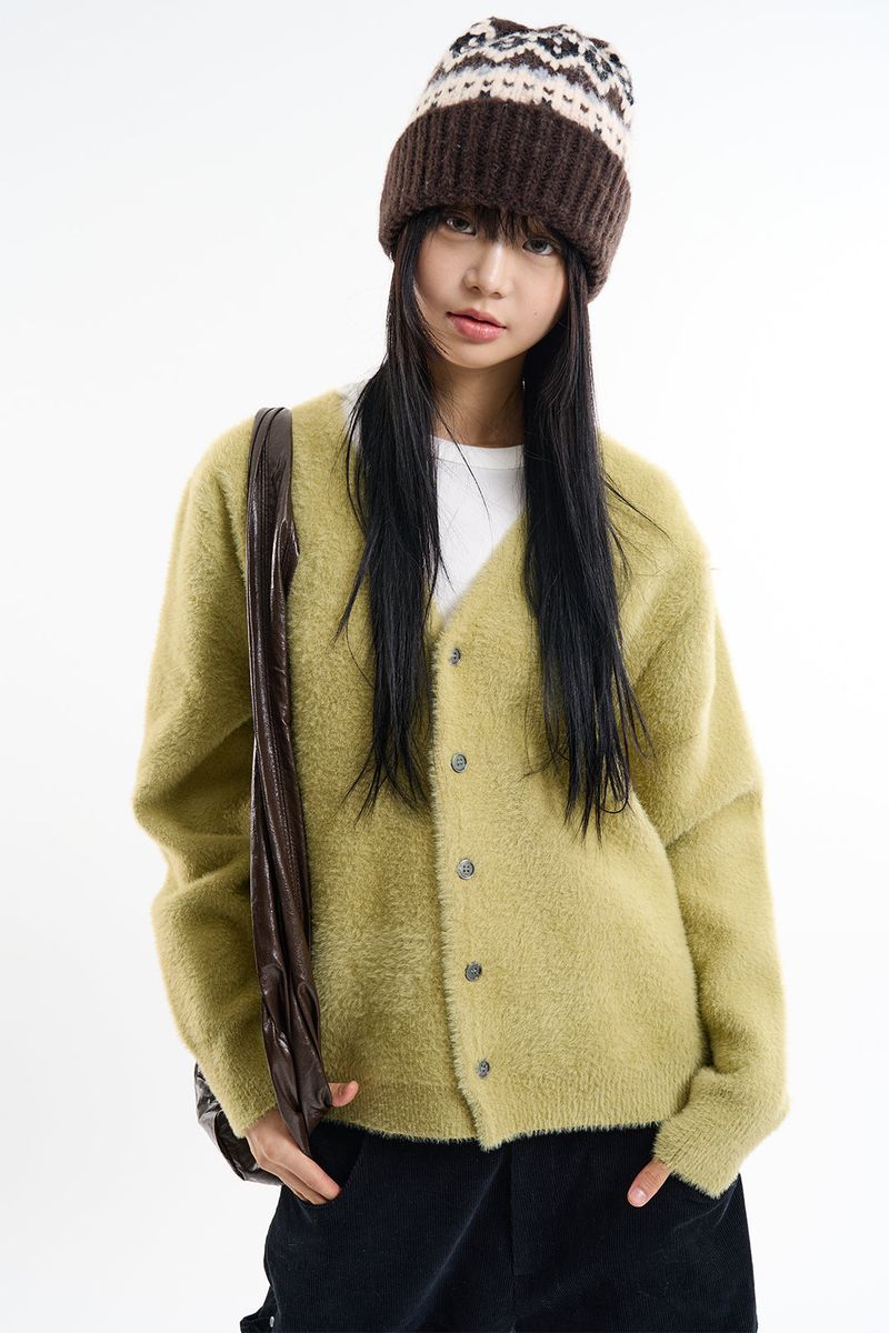 Raucohouse(ラウコハウス)の「Berry mohair button up cardigan(Tops)」
