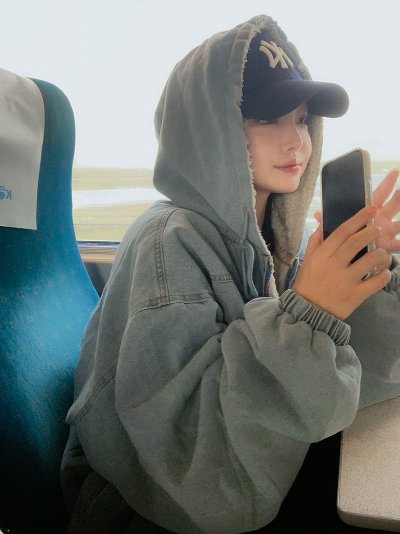 Cozy Sherpa Oversized Denim Hooded Jacket