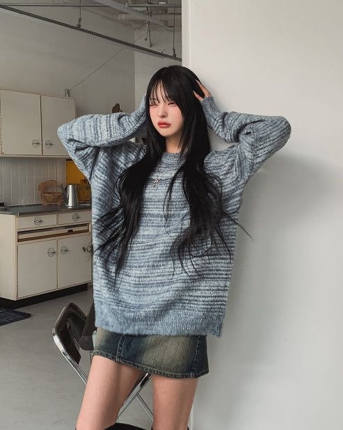 ULAN（ユレン）の「Soft Mix Stripe Knit（Tops）」