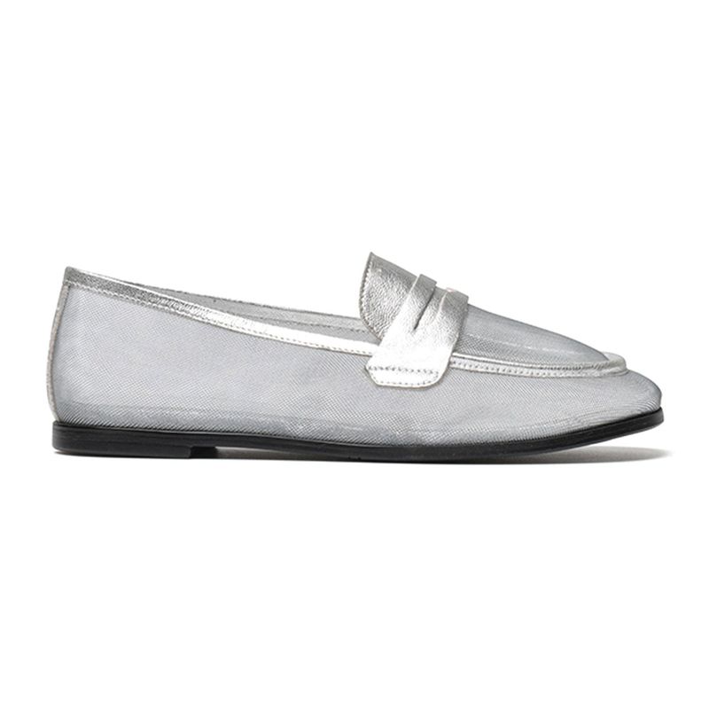 [MADE] WOMEN PENNY PLATE MESH LOAFER-SILVER