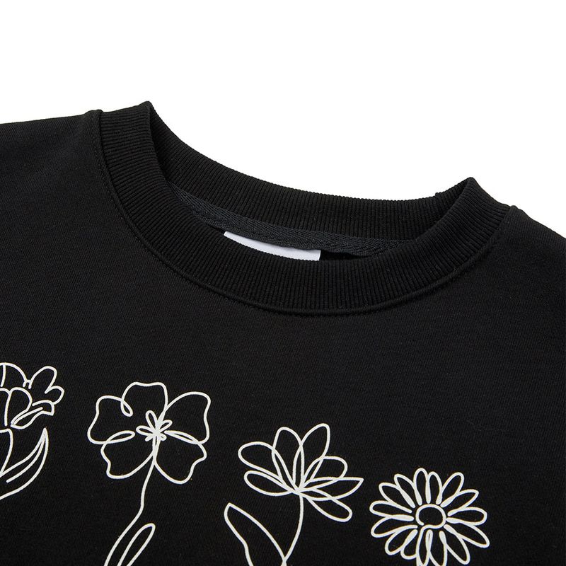 フラワーハンドグランピックスウェット/Flower Hand Graphic Sweatshirt [BLACK]