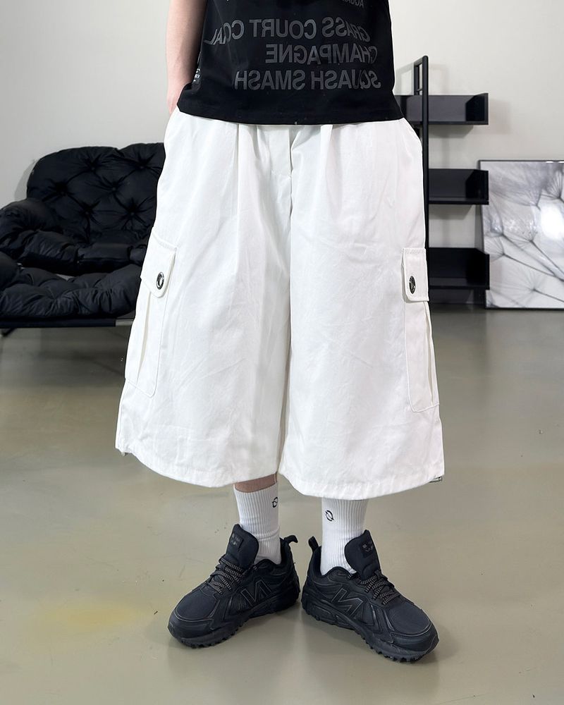 Aver Eyelet Cargo Bermuda Pants